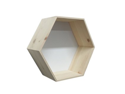 11787 2 prirodni police hexagon 38 5 x 33 5 x 15 cm